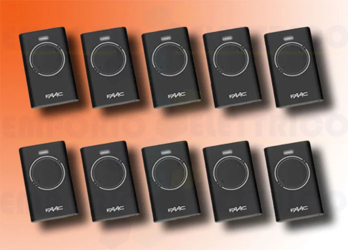 faac 10 x télécommande 2 canaux xt2 433 slh lr 7870071 (new code 787032)