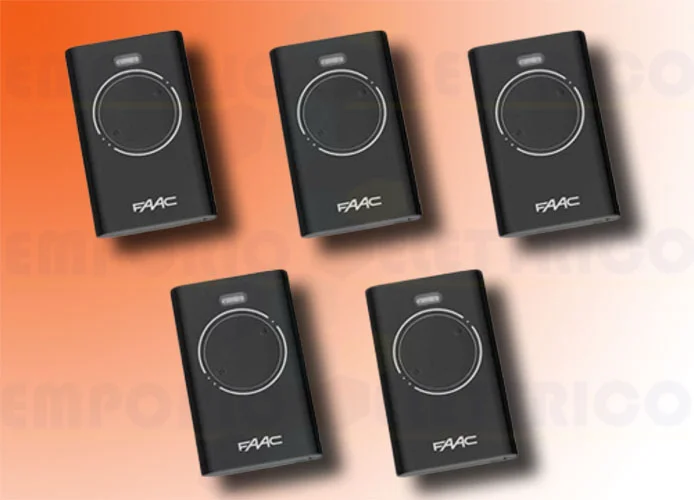faac 5 x télécommande 2 canaux xt2 868 slh lr 7870091 (new code 787030)