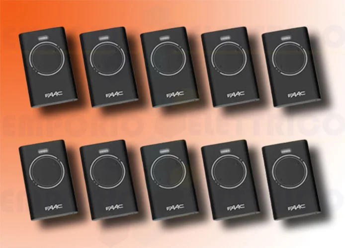 faac 10 x télécommande 2 canaux xt2 868 slh lr 7870091 (new code 787030)