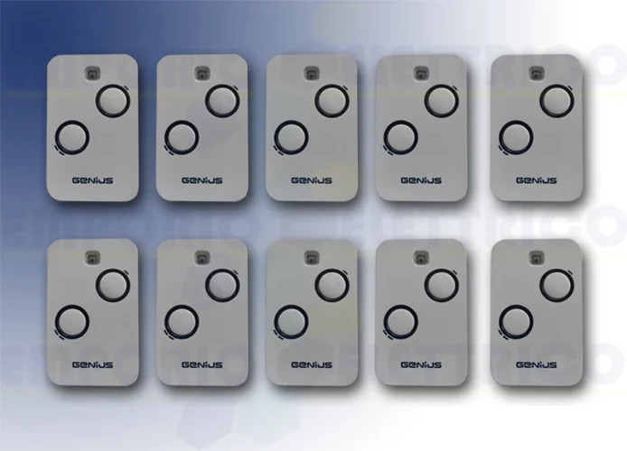 genius 10 x télécommande 2 canaux 868mhz jlc kilo tx2 6100332 (new 787034)