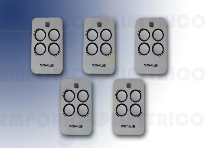 genius 5 x télécommande 4 canaux 868mhz jlc kilo tx4 6100333 (new 787035)