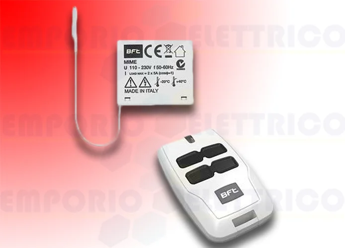bft récepteur 2 canaux d'intérieur 433 mhz mime ac kit 2611779 r400005