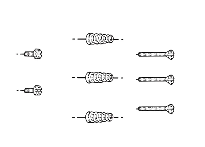 fadini 2x pièce détachée paquet de vis et ressorts photocellule pour difo 33 33016