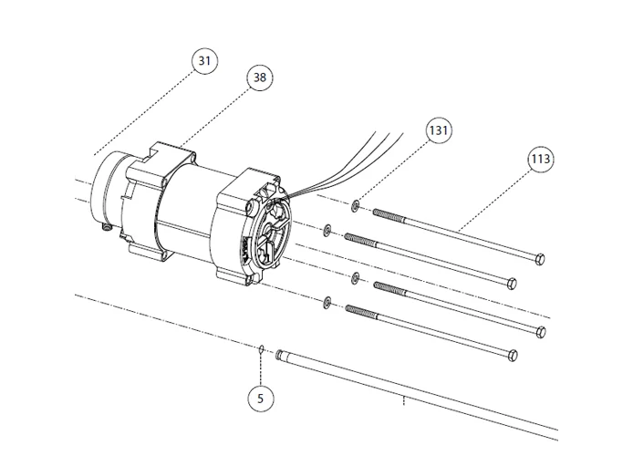 fadini 4x pièce détachée tirant m5x155 moteur/pompe pour aproli 280 batt 280113 4