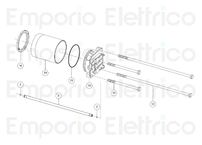 fadini 2x pièce détachée tireur m8x293 pour aproli 380 lb 38012