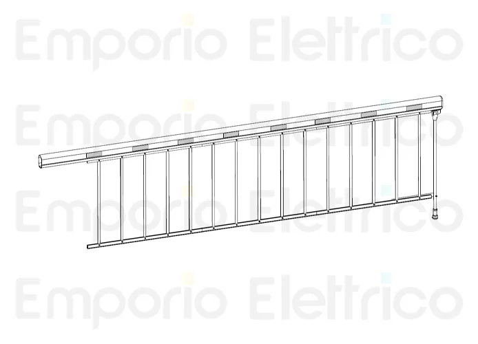 fadini haie râtelier en aluminium de 3,80 m pour bayt 980 1952l