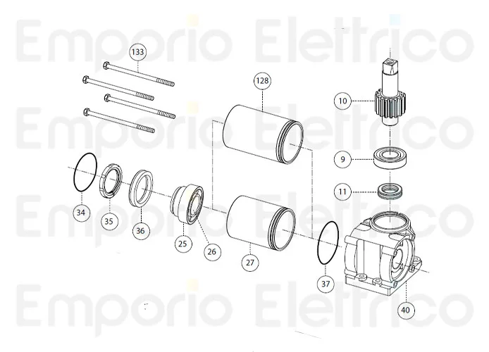 fadini 4x pièce détachée vis m8x150 te pour combi 740 740133 4
