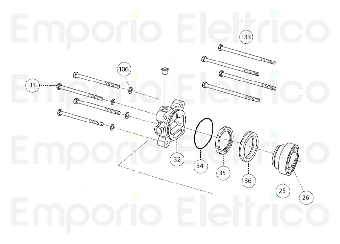 fadini 4x pièce détachée vis m8x125 te de fixation 74033 4