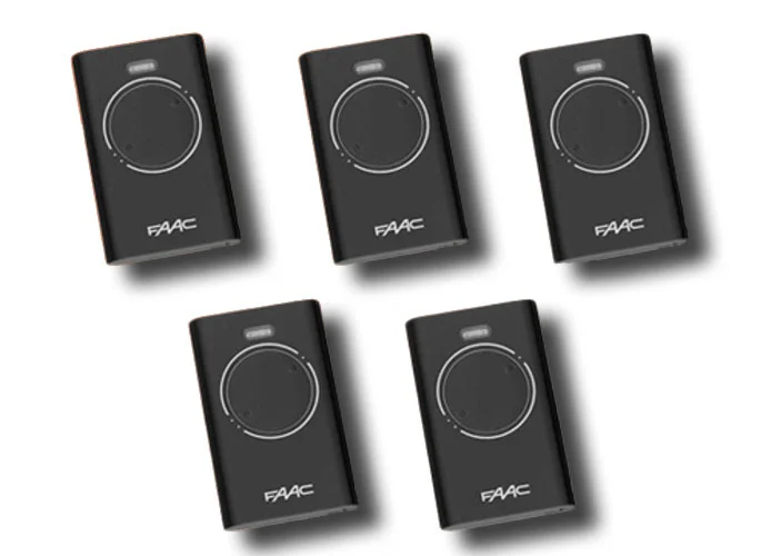 faac 5 x télécommande 2 canaux xt2 433 slh lr 7870071 (new code 787032)