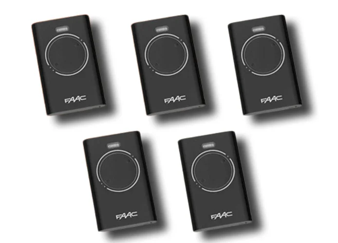faac 5 x télécommande 2 canaux xt2 868 slh lr 7870091 (new code 787030)