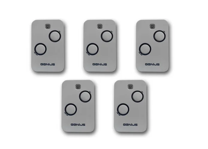 genius 5 x télécommande 2 canaux 868mhz jlc kilo tx2 6100332 (new 787034)