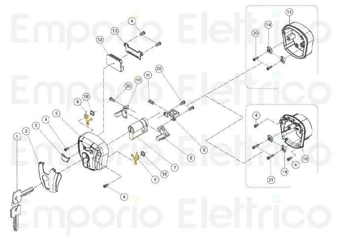 fadini 2x pièce détachée ressort de renvoi détecteur pour chis-e 37 37206