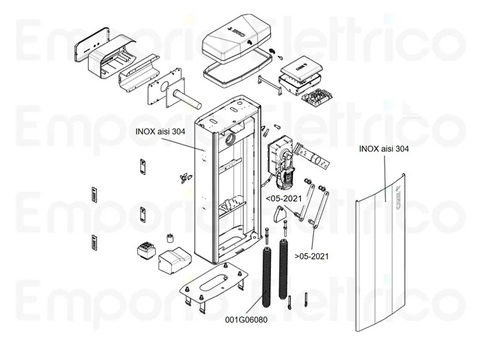 came pièce détachée boîtier gt8 aisi 304 88003-0182