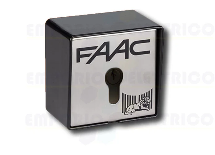 faac bouton à&nbsp;clé pour extérieur 2 contacts + électrofrein t21 ef 401016