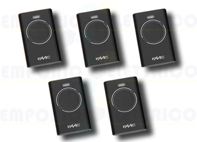 faac 5 x télécommande 2 canaux xt2 433 slh lr 7870071 (new code 787032)