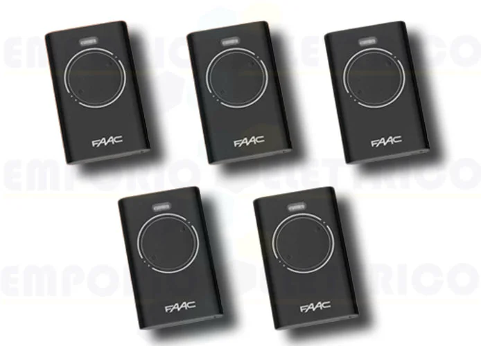 faac 5 x télécommande 2 canaux xt2 868 slh lr 7870091 (new code 787030)
