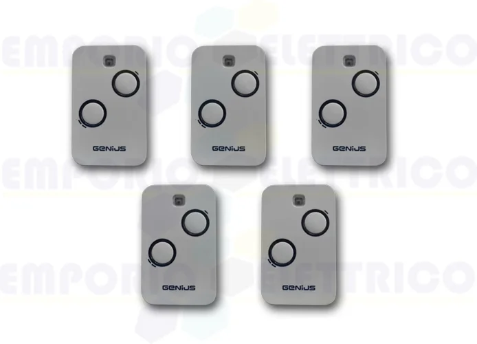 genius 5 x télécommande 2 canaux 868mhz jlc kilo tx2 6100332 (new 787034)