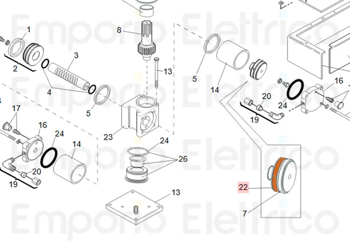 faac pièce détachée bague piston e/gt 70x65-9,7/102 7049195